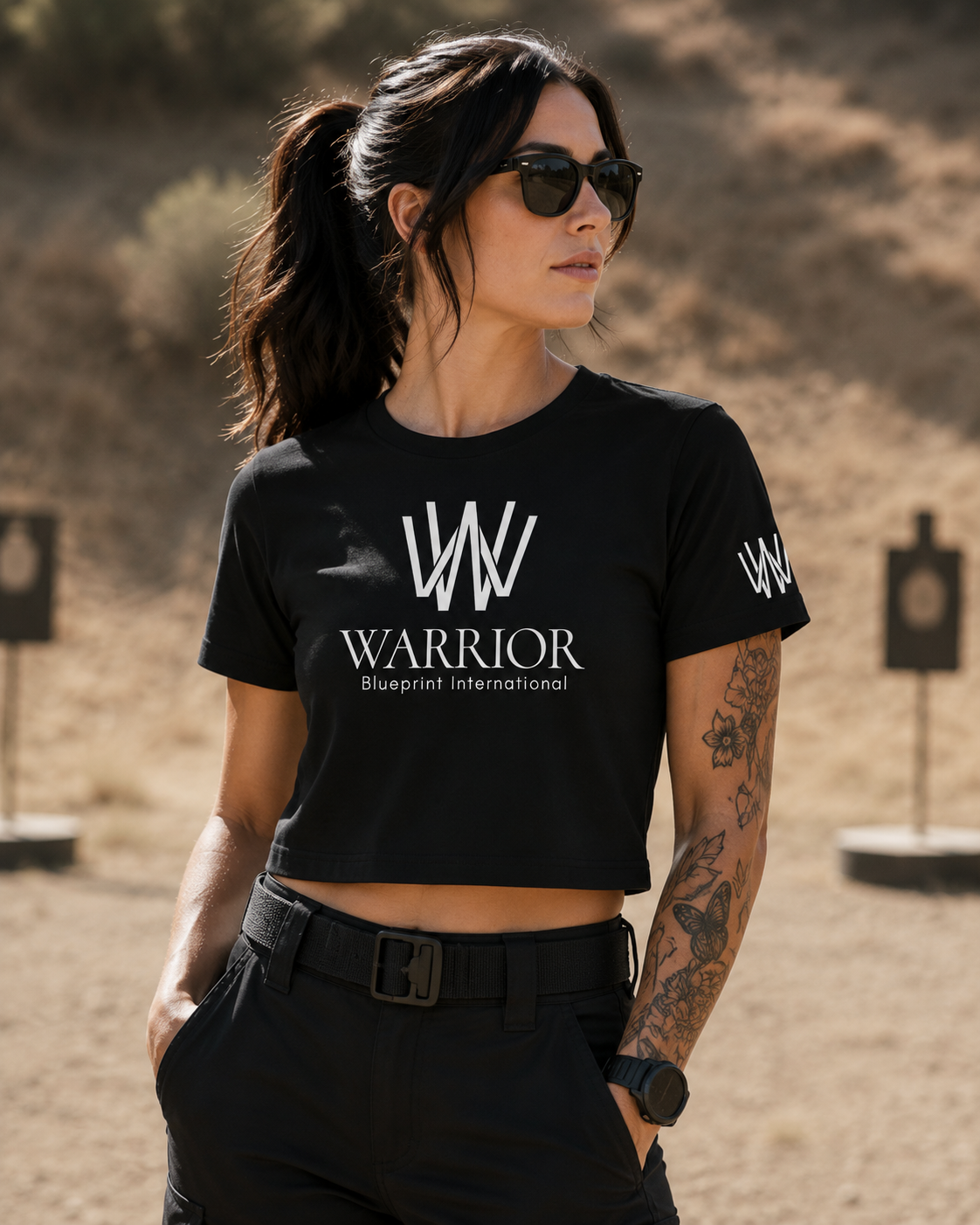 Warrior Blueprint Cropped Tee