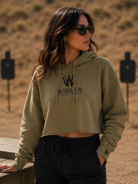 Warrior Blueprint Crop Hoodie